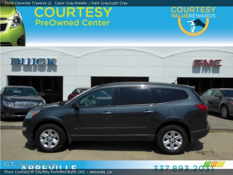 Cyber Gray Metallic / Dark Gray/Light Gray 2009 Chevrolet Traverse LS