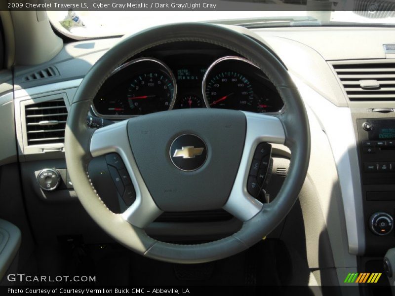 Cyber Gray Metallic / Dark Gray/Light Gray 2009 Chevrolet Traverse LS