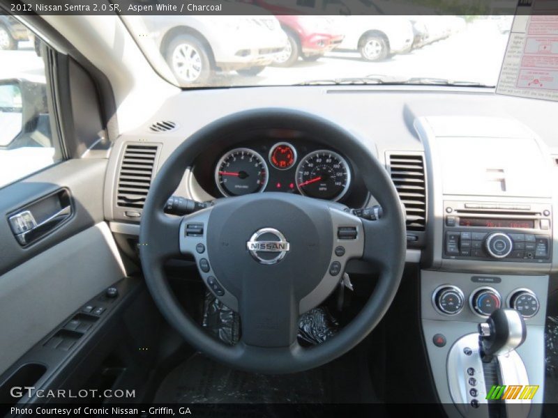Aspen White / Charcoal 2012 Nissan Sentra 2.0 SR