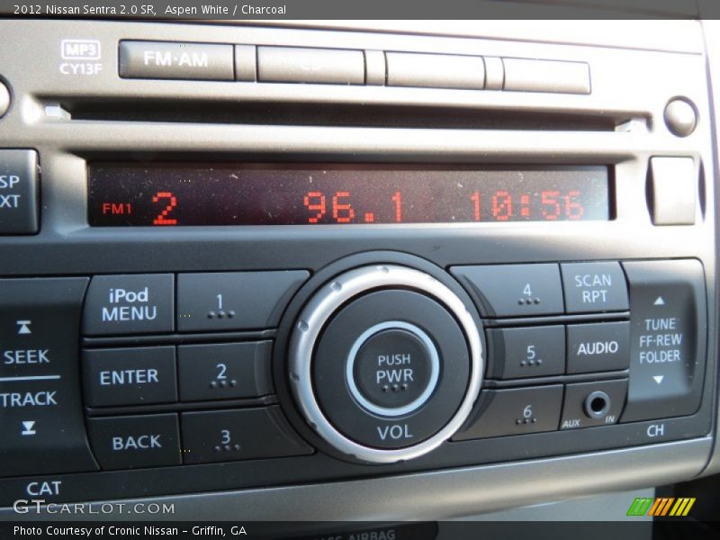 Aspen White / Charcoal 2012 Nissan Sentra 2.0 SR