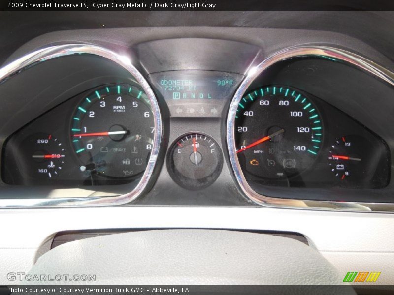 Cyber Gray Metallic / Dark Gray/Light Gray 2009 Chevrolet Traverse LS