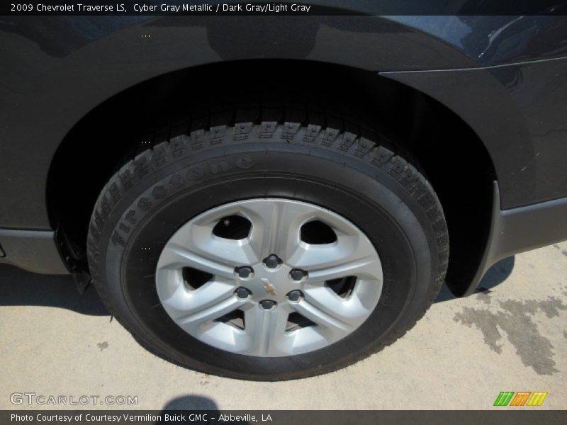 Cyber Gray Metallic / Dark Gray/Light Gray 2009 Chevrolet Traverse LS