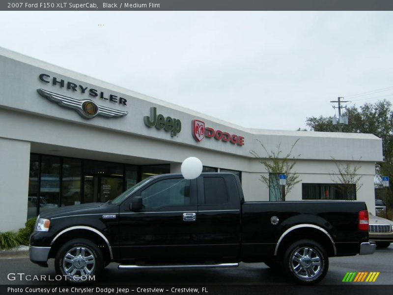 Black / Medium Flint 2007 Ford F150 XLT SuperCab