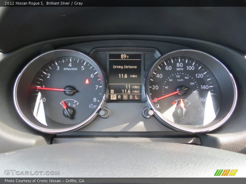 Brilliant Silver / Gray 2012 Nissan Rogue S