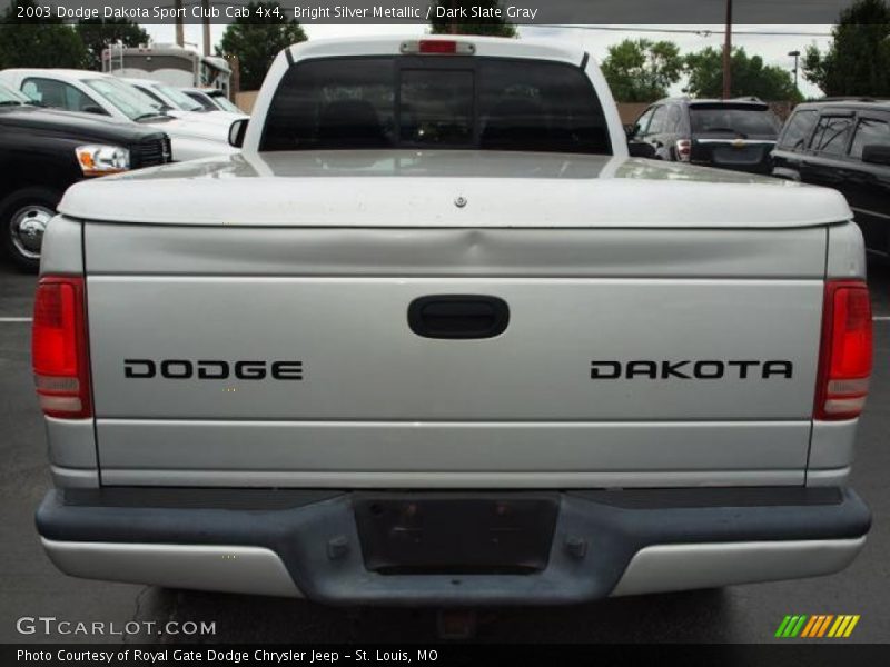 Bright Silver Metallic / Dark Slate Gray 2003 Dodge Dakota Sport Club Cab 4x4
