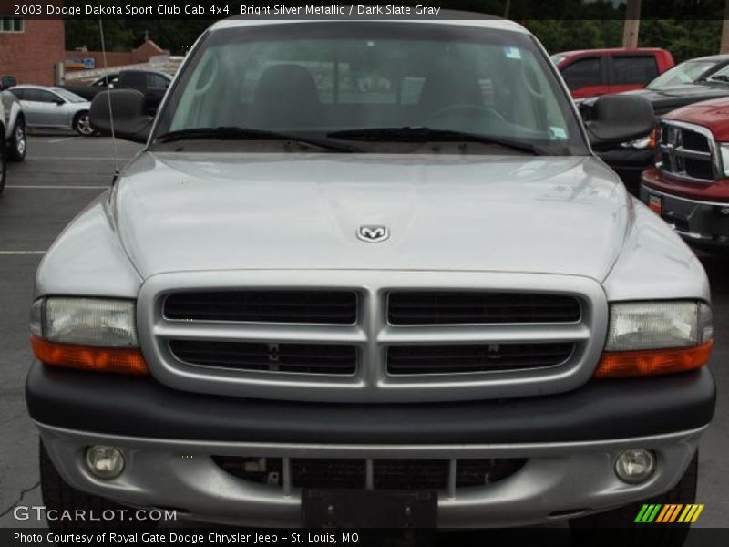 Bright Silver Metallic / Dark Slate Gray 2003 Dodge Dakota Sport Club Cab 4x4