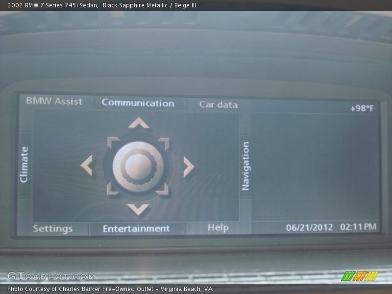 Black Sapphire Metallic / Beige III 2002 BMW 7 Series 745i Sedan