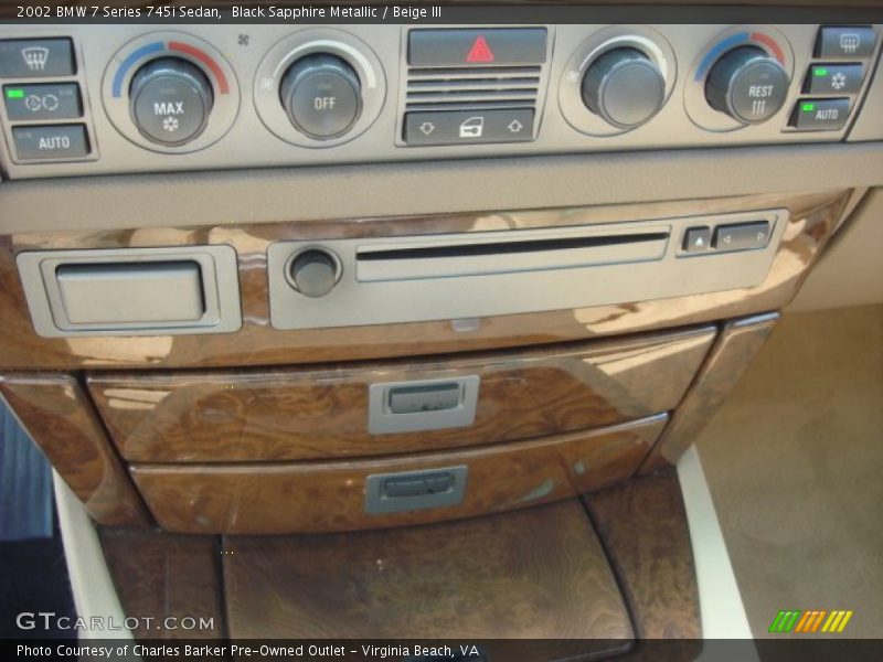 Black Sapphire Metallic / Beige III 2002 BMW 7 Series 745i Sedan