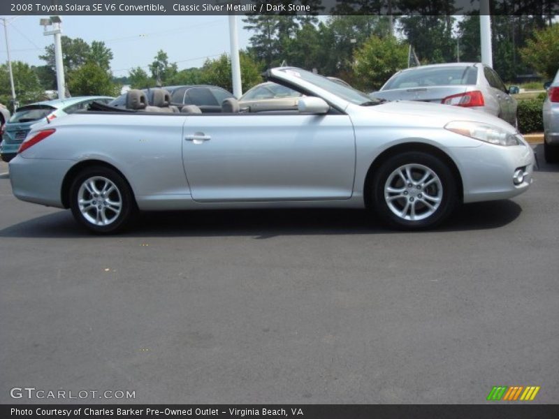 Classic Silver Metallic / Dark Stone 2008 Toyota Solara SE V6 Convertible