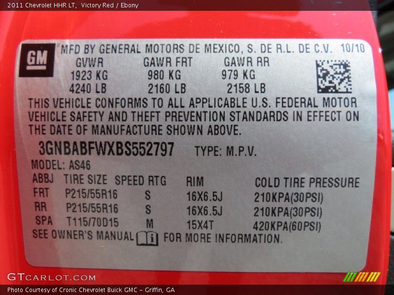 Victory Red / Ebony 2011 Chevrolet HHR LT