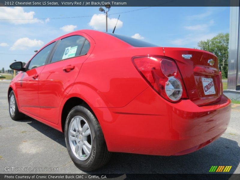 Victory Red / Jet Black/Dark Titanium 2012 Chevrolet Sonic LS Sedan