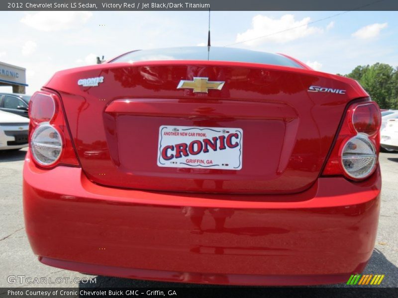 Victory Red / Jet Black/Dark Titanium 2012 Chevrolet Sonic LS Sedan