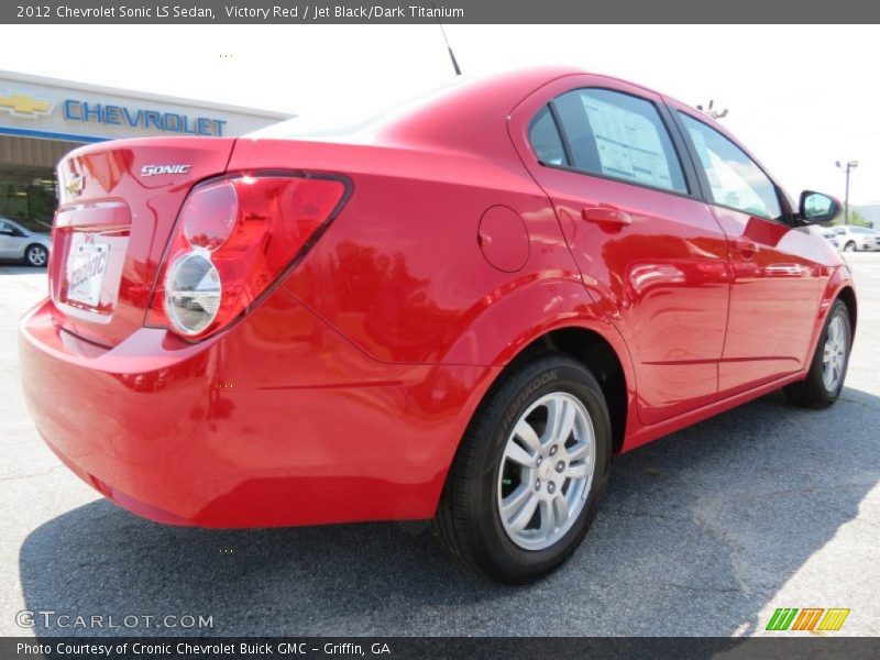 Victory Red / Jet Black/Dark Titanium 2012 Chevrolet Sonic LS Sedan