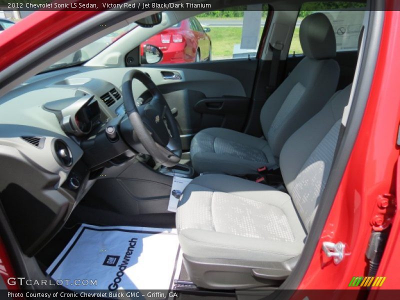 Victory Red / Jet Black/Dark Titanium 2012 Chevrolet Sonic LS Sedan