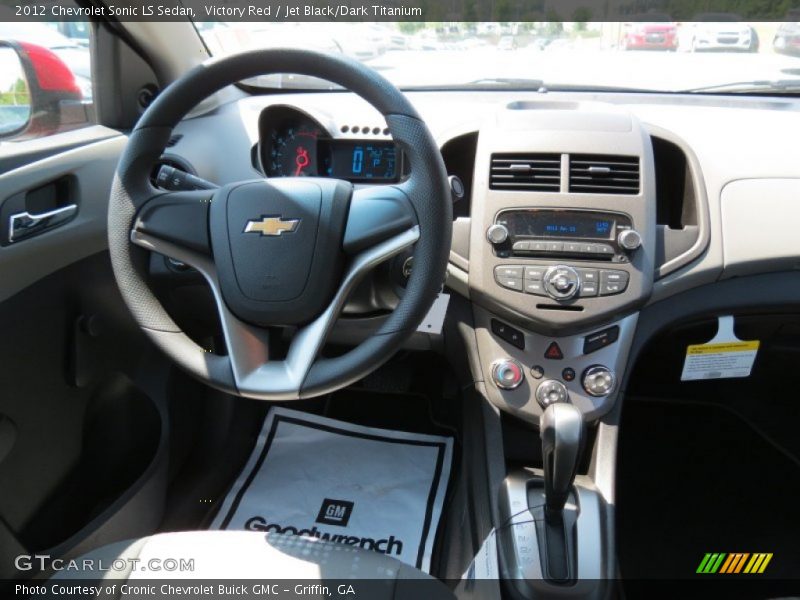 Victory Red / Jet Black/Dark Titanium 2012 Chevrolet Sonic LS Sedan