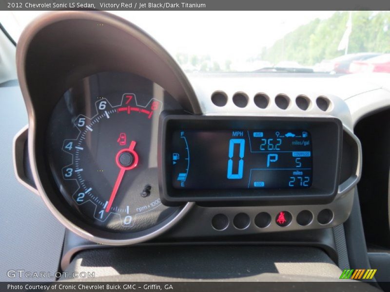 Victory Red / Jet Black/Dark Titanium 2012 Chevrolet Sonic LS Sedan