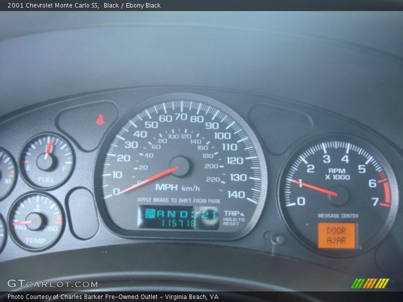 Black / Ebony Black 2001 Chevrolet Monte Carlo SS