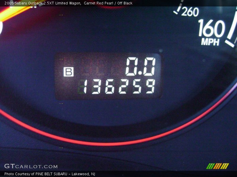 Garnet Red Pearl / Off Black 2005 Subaru Outback 2.5XT Limited Wagon