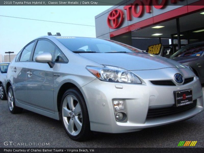 Classic Silver Metallic / Dark Gray 2010 Toyota Prius Hybrid V