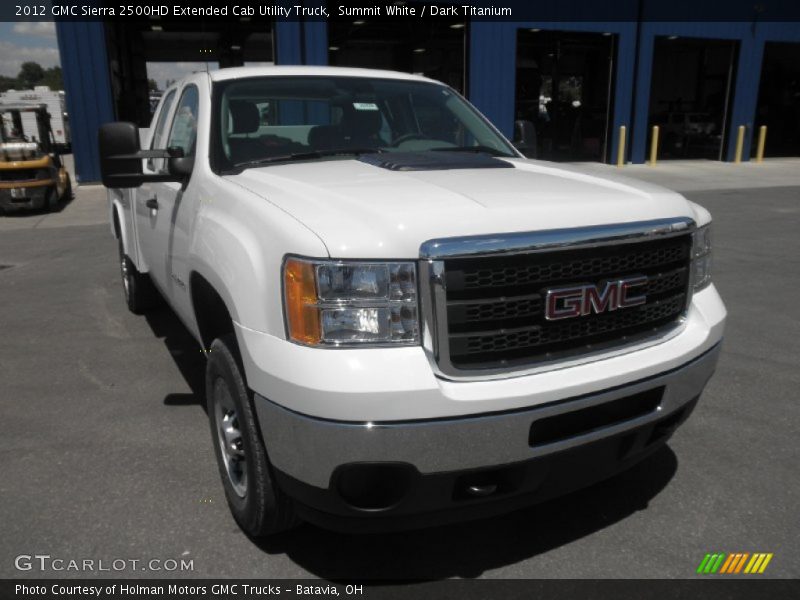 Summit White / Dark Titanium 2012 GMC Sierra 2500HD Extended Cab Utility Truck