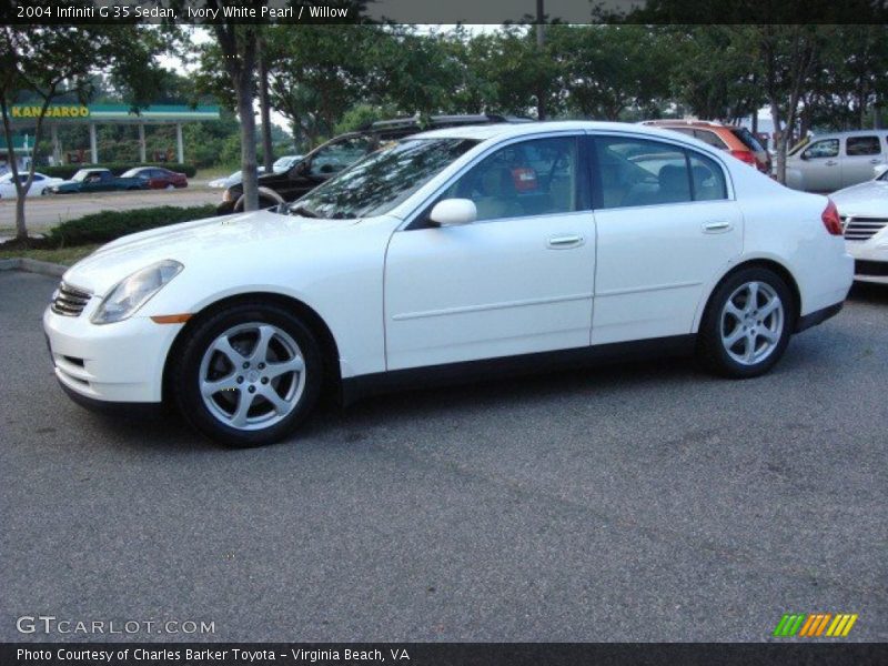 Ivory White Pearl / Willow 2004 Infiniti G 35 Sedan