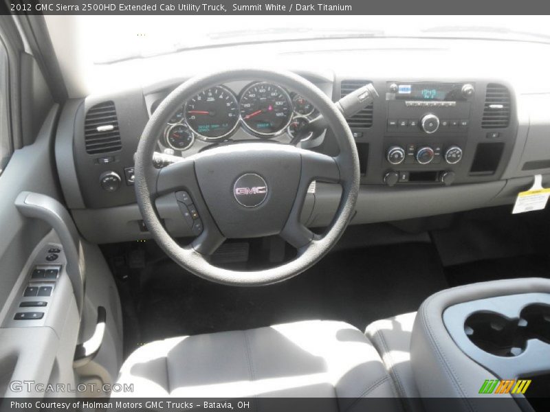 Summit White / Dark Titanium 2012 GMC Sierra 2500HD Extended Cab Utility Truck