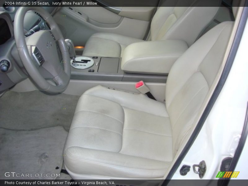 Ivory White Pearl / Willow 2004 Infiniti G 35 Sedan