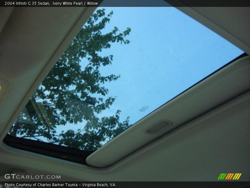 Ivory White Pearl / Willow 2004 Infiniti G 35 Sedan