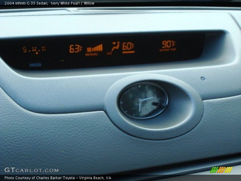 Ivory White Pearl / Willow 2004 Infiniti G 35 Sedan