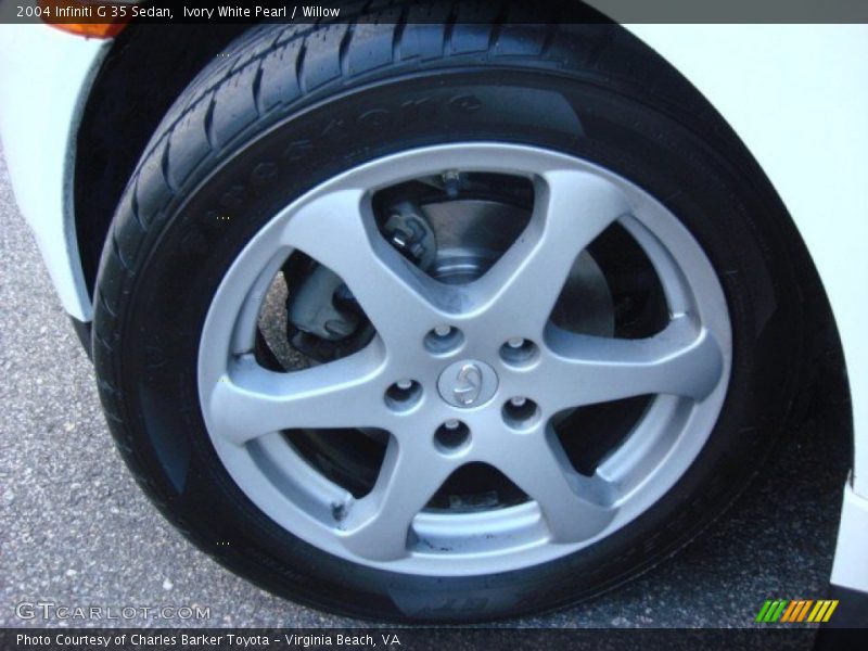 Ivory White Pearl / Willow 2004 Infiniti G 35 Sedan