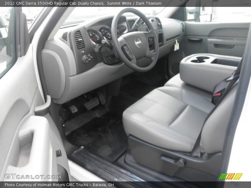 Summit White / Dark Titanium 2012 GMC Sierra 3500HD Regular Cab Dually Chassis
