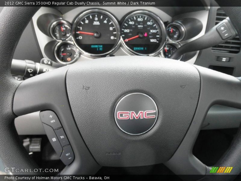 Summit White / Dark Titanium 2012 GMC Sierra 3500HD Regular Cab Dually Chassis