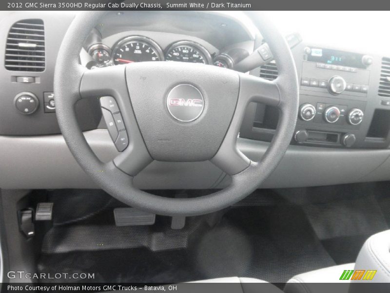 Summit White / Dark Titanium 2012 GMC Sierra 3500HD Regular Cab Dually Chassis