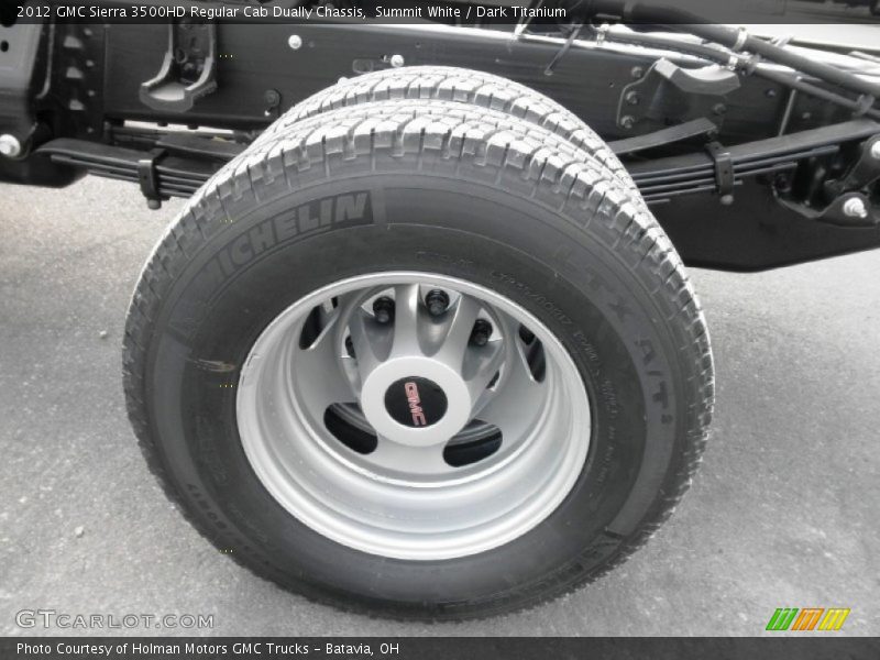 Summit White / Dark Titanium 2012 GMC Sierra 3500HD Regular Cab Dually Chassis