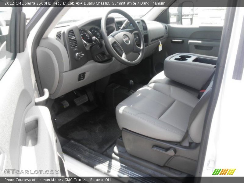 Summit White / Dark Titanium 2012 GMC Sierra 3500HD Regular Cab 4x4 Dually Chassis