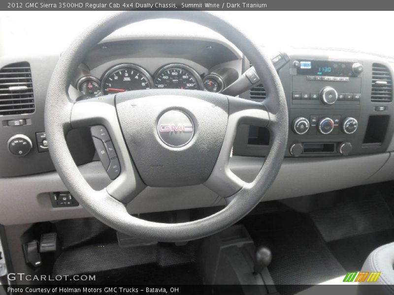 Summit White / Dark Titanium 2012 GMC Sierra 3500HD Regular Cab 4x4 Dually Chassis