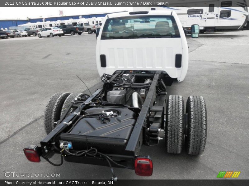Summit White / Dark Titanium 2012 GMC Sierra 3500HD Regular Cab 4x4 Dually Chassis