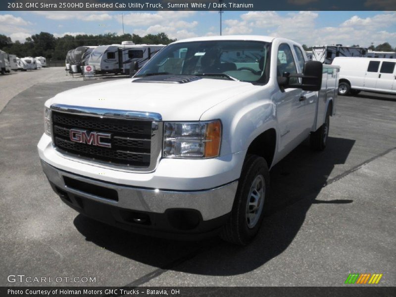 Summit White / Dark Titanium 2012 GMC Sierra 2500HD Extended Cab Utility Truck