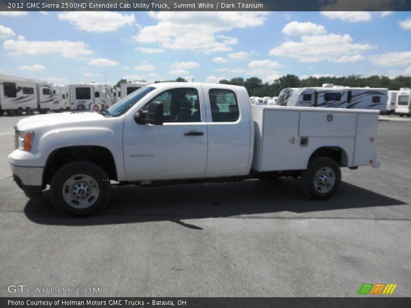 Summit White / Dark Titanium 2012 GMC Sierra 2500HD Extended Cab Utility Truck