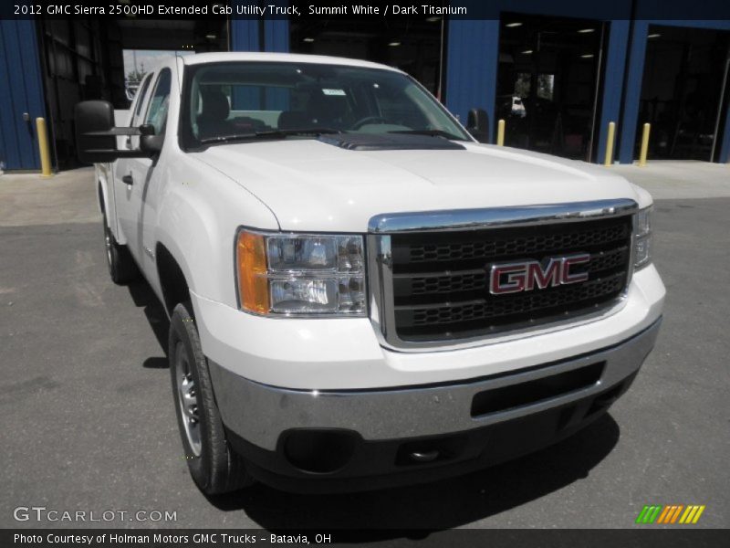 Summit White / Dark Titanium 2012 GMC Sierra 2500HD Extended Cab Utility Truck