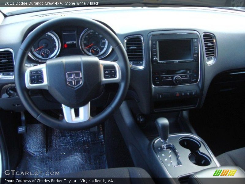 Stone White / Black 2011 Dodge Durango Crew 4x4