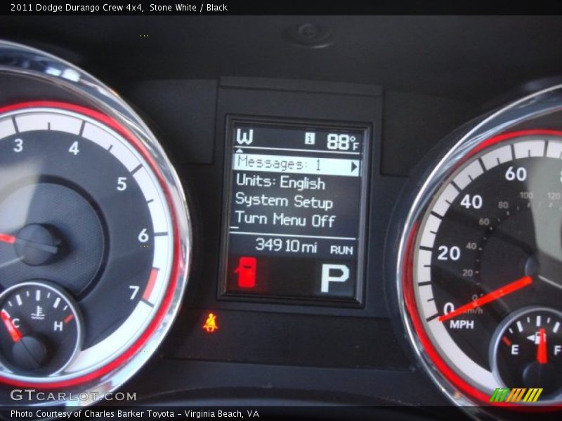 Stone White / Black 2011 Dodge Durango Crew 4x4