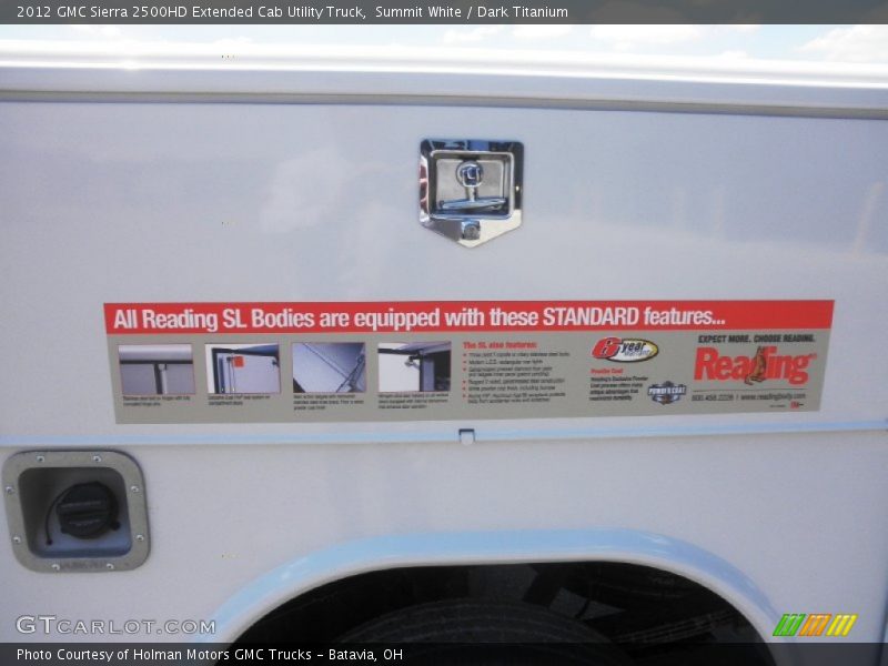Summit White / Dark Titanium 2012 GMC Sierra 2500HD Extended Cab Utility Truck