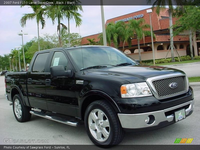 Black / Black 2007 Ford F150 Lariat SuperCrew