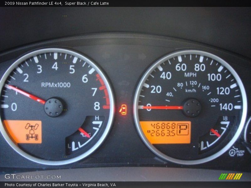 Super Black / Cafe Latte 2009 Nissan Pathfinder LE 4x4