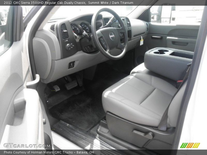 Summit White / Dark Titanium 2012 GMC Sierra 3500HD Regular Cab Dually Chassis