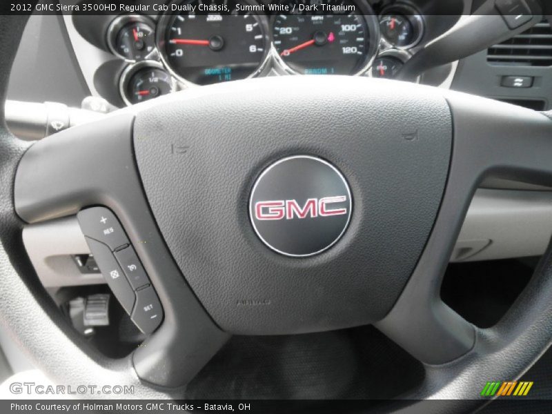 Summit White / Dark Titanium 2012 GMC Sierra 3500HD Regular Cab Dually Chassis