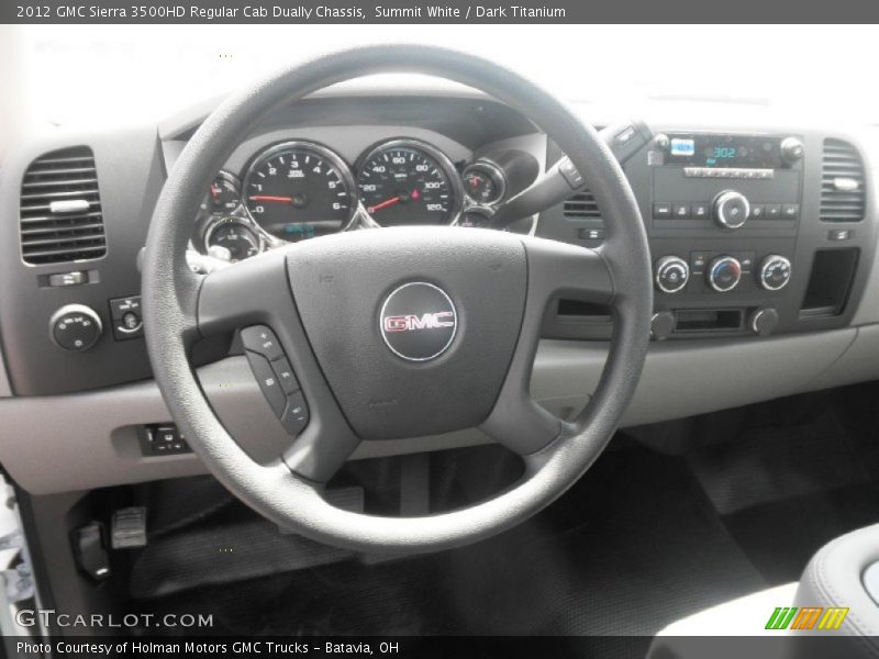 Summit White / Dark Titanium 2012 GMC Sierra 3500HD Regular Cab Dually Chassis