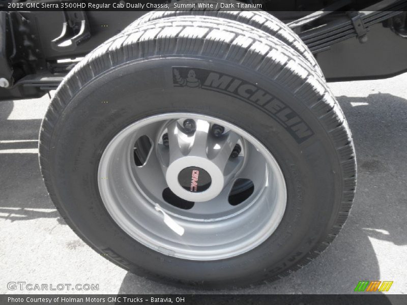 Summit White / Dark Titanium 2012 GMC Sierra 3500HD Regular Cab Dually Chassis