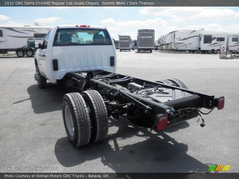 Summit White / Dark Titanium 2012 GMC Sierra 3500HD Regular Cab Dually Chassis